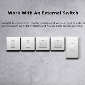 COLOROCK Mini Smart Relay WiFi Switch, DIY Smart Light Switch Module Smart Life/Tuya App, Compatible with Alexa and Google Home Smart Speakers,with Appointment Timing Function. 16A (2Pack)