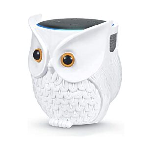 Ctoiotc Owl Holder Stand, Upgraded Owl Statue Smart Speaker Holder Stand for Echo Dot 4th/3rd/2nd and 1st Generation, Google Home Mini/Google Nest Mini (2nd Gen), Home Decor Owl Shape Cartoon Decor