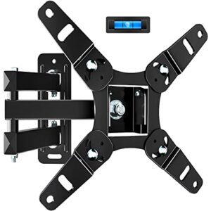 juststone full motion tv wall mount bracket for 13-45 inches led, plasma flat screen curved tvs, tv mount with articulating arms swivels tilt extension, vesa 200x200mm and loading capacity 55 lbs