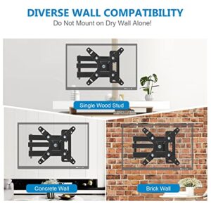 JUSTSTONE Full Motion TV Wall Mount Bracket for 13-45 Inches LED, Plasma Flat Screen Curved TVs, TV Mount with Articulating Arms Swivels Tilt Extension, VESA 200x200mm and Loading Capacity 55 lbs