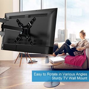 JUSTSTONE Full Motion TV Wall Mount Bracket for 13-45 Inches LED, Plasma Flat Screen Curved TVs, TV Mount with Articulating Arms Swivels Tilt Extension, VESA 200x200mm and Loading Capacity 55 lbs