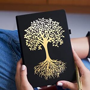 Veway Tree of Life Journal for Women & Men - Fancy Journal for Writing - Vegan Leather Writing Journal with Pen - A5 Hardcover Luxury Journal Notebook Gift Set