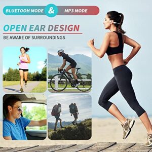 ReeRay Bone Conduction Headphones Wireless, R6 Open-Ear Sports Bluetooth5.3 Headset with Mic,Bone Conduction MP3 Player Built-in 16G Memory for Running Cycling Work Out