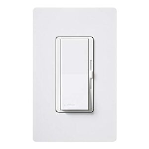 Lutron Diva 250W LED+ Dimmer Switch for Dimmable LED, Halogen and Incandescent Bulbs, Single-Pole or 3-Way, DVCL-253P-WH, White