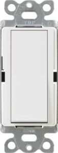 lutron claro 15 amp single-pole rocker switch with locator light, ca-1psnl-wh, white