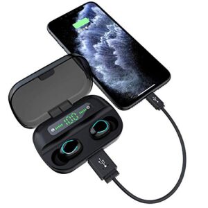 Azpen NVEE Wireless TWS Earbud with 1500mAh Power Bank Charging Case 4 Hrs of Playtime, Over 120 Hrs of Standby and IPX5 Sweat Resistant. Deep Bass and Rich Sound