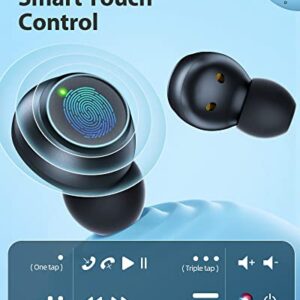 KOVON Wireless Earbuds Upgraded 5.3 Headphones with LED Power Display Charging Case IPX7 Waterproof Ear Buds in-Ear Earphones with Microphones for Android Gaming PC Computer Laptop TV Sport Music