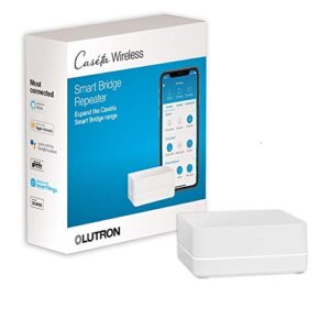 lutron caséta smart wireless repeater/range extender, pd-rep-wh, white