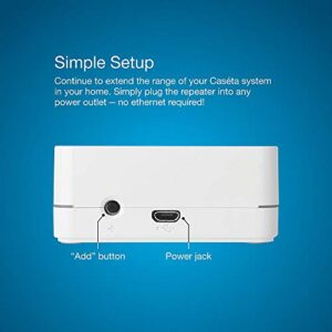 Lutron Caséta Smart Wireless Repeater/Range Extender, PD-REP-WH, White