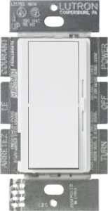 lutron diva dimmer switch for incandescent bulbs, 600-watt/single-pole, dv-600p-wh, white