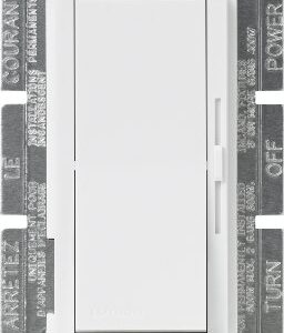 Lutron Diva Dimmer Switch for Incandescent Bulbs, 600-Watt/Single-Pole, DV-600P-WH, White