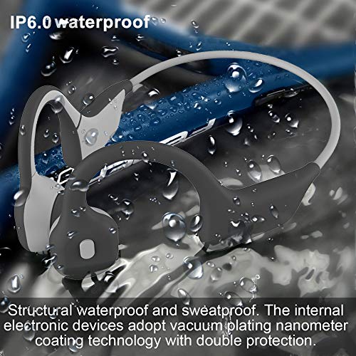 Bone Conduction Headphones Wireless,Bluetooth 5.0 Open Ear Wireless Earphones Headphone Hands-Free Bluetooth Sport Headset Sweatproof with Micr IPX6 Waterproo For Sports Running Driving Cycling Gym