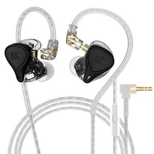 kz x crinacle crn zexpro new electrostatic & dynamic & balanced armature hybrid earphone passive noise reduction in-ear sports music headphones（black,with mic）
