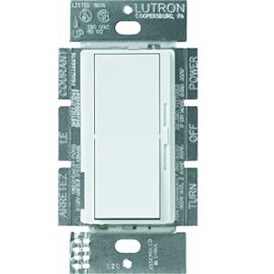 lutron diva electronic low voltage dimmer | 300-watt, single-pole or 3-way | dvelv-303p-wh, white