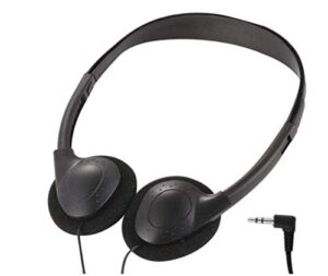 deal maniac wholesale on-ear headphones – inexpensive headphones, stereo headphones for students, classroom, library – package of 3 – black headphones