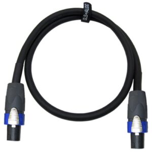 gls audio 3 feet speaker cable 12awg patch cords – 3 ft speakon to speakon professional cables black neutrik nl4fx (nl4fc) 12 gauge wire – pro 3′ speak-on cord 12g – single