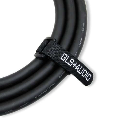 GLS Audio 3 feet Speaker Cable 12AWG Patch Cords - 3 ft Speakon to Speakon Professional Cables Black Neutrik NL4FX (NL4FC) 12 Gauge Wire - Pro 3' Speak-on Cord 12G - Single
