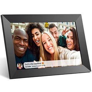 anyuse 10.1 inch smart wifi digital photo frame with 1280×800 ips lcd touch screen, auto-rotate portrait and landscape, built in 16gb memory, share moments instantly via frameo app from anywhere