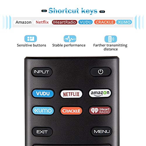 YOSUN XRT136 Universal Remote for Vizio Smart tv Remote, Replacement Remote for All Vizio tv remotes