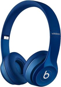 beats dre solo2 wireless on-ear headphone, mhnm2zm/a – (refurbished) (blue)