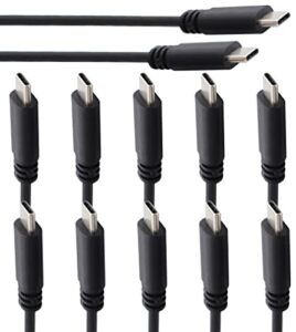 teksonic usb c to usb c 60w cable 3.3ft, [10 pack] bulk usb type c fast charging charger cord compatible with macbook pro, ipad mini 6, ipad air 4, ipad pro 2020 2018, galaxy s21 s20 ultra note 20 10