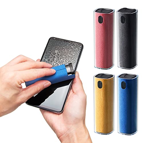 4 Pcs Screen Cleaner Portable Touchscreen Mist Cleaner Mini Phone Cleaner Empty Screen Cleaner Spray Bottle for Phone Laptop Tablet Screens Computer Sanitizer Refillable Alcohol Accessory, 4 Colors