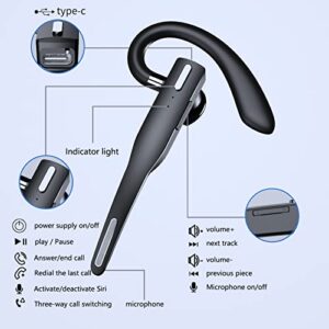 Wireless Bluetooth Earbuds with Noise Cancelling for Smart Phone/Android, LED Power Display Earphones with Wireless Charging Case, Waterproof Earhook Headphones with Mic for Gaming Sports Gym Gifts