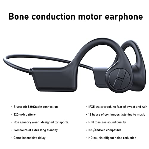 Conduction Headphones,Bluetooth Wireless Open Ear Sport Headphone Sweatproof for Running Cycling Walking Workout,Gym,Work