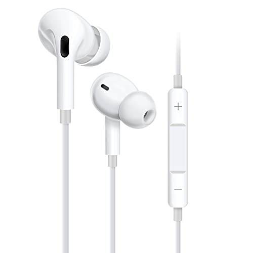 ELOVEN Wired Earbuds in-Ear Earphones for iPhone 14 Pro Max/14 Pro/13 Pro Max/13 Pro, Stereo Sound Headphones Noise Isolating Headset with Built-in Mic Volume Control Compatible with iPhone/iPad/iPod