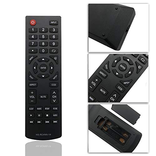 New Replacement Insignia Remote NS-RC4NA-14 for Insignia TV NS-46D400NA14 NS-50D400NA14 NS-39L400NA14 NS-39D40SNA14 NS-32D201NA14 NS-46D40SNA14 - Pre-Programmed