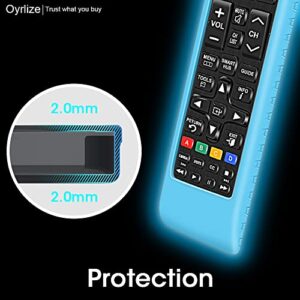 Remote Protective Case Covers,Shockproof Silicone Remote Bumper Back Cover,Remote Holder Skin Sleeve Accessories,fit Samsung BN59-01315A BN59-01199F AA59-00666A BN59-01301A Remote Control-Glowblue