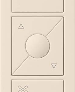 Lutron Pico Smart Remote for Caséta Smart Fan Speed Control, PJ2-3BRL-GLA-F01, Light Almond