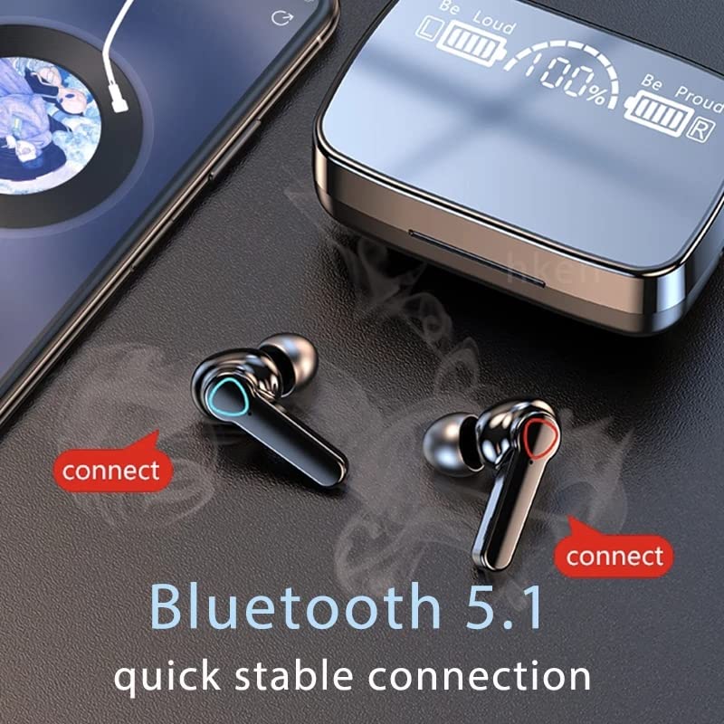 M19 Wireless Earbuds Earphone TWS Touch Headset Headphone LED Digital Display Waterproof Sports Audifonos Airdots 2000mAh Power Bank Microphone & Flashlight Deep Bass Stereo Sound Best Play Time