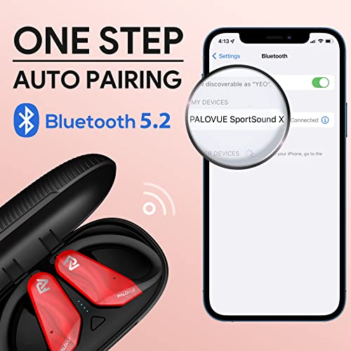 Bluetooth Headphones True Wireless Earbuds with Charging Case IPX10 Waterproof Stereo Sound Earphones Built-in Mic in-Ear Headsets Deep Bass for Sport Running, Fast Pair