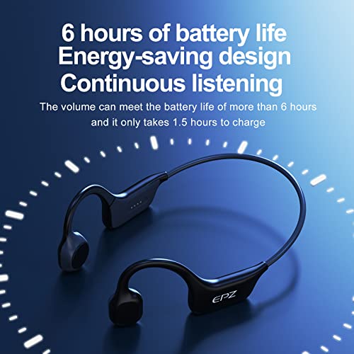 EPZ Bone Conduction Headphones Open Ear Headphones Bluetooth Sports Earphones - Built-in Mic Sweat Resistant Earphones for Workouts and Running