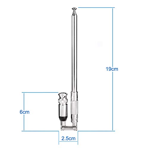 Bingfu 20-1300MHz Police Scanner Antenna 8 Section Telescopic BNC Male Ham Radio Antenna Handheld CB Radio Antenna Compatible with Uniden Bearcat Whistler Radio Scanner Cobra Midland Portable CB Radio