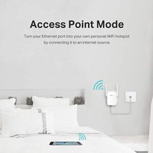 TP-Link N300 WiFi Extender(RE105), WiFi Extenders Signal Booster for Home, Single Band WiFi Range Extender, Internet Booster, Supports Access Point, Wall Plug Design, 2.4Ghz only