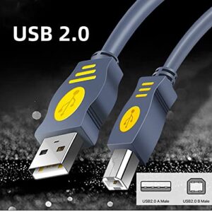 Qjin USB 2.0 Printer Cable for HP DeskJet 2755e, 4155e, 3755, 10 Feet