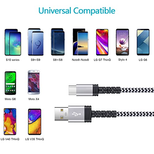 C Charger Cord Fast Charging for Samsung Galaxy Z Fold 5/Z Flip 4 /A03S A02S A54 S23/S22/S21/S20+ Ultra/ A11 A13,A53,A52,A32,A22,A52s, Phone Charger Android C Type to Type C Cable (3ft 3ft 6ft 6ft)