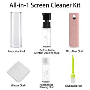 Touchscreen Mist Cleaner, Screen Cleaners Spray, DauMeiQH Laptop Cleaning Kit for Electronic Cell Phone iPhone, iPad, Computer, Tablet, MacBook Pro, PC, Monitor, TV, LCD Flat Screens, Eyeglass - Pink