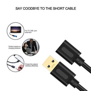 USB 3.0 Extension Cable 25Ft,USB 3.0 High Speed Extender Cord Type A Male to A Female for Playstation, Xbox, USB Flash Drive, Card Reader, Hard Drive,Keyboard, Printer, Scanner(25Ft/8M)