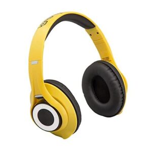 eKids Despicable Me Minions Wireless Bluetooth Headphones with Microphone Voice Activation and Bonus Aux Cable