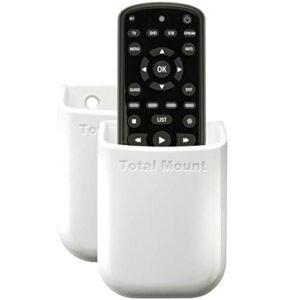 totalmount universal remote control holders (quantity 2 – one remote per holder – white)