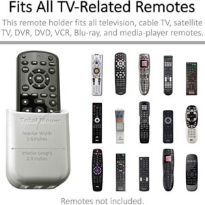 TotalMount Universal Remote Control Holders (Quantity 2 - One Remote per Holder - White)