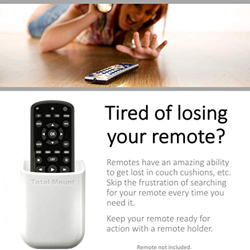 TotalMount Universal Remote Control Holders (Quantity 2 - One Remote per Holder - White)