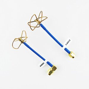 Anbee FPV 5.8Ghz Circular Polarized Clover Leaf Antenna High Gain Aerial Set RP-SMA Female Plug