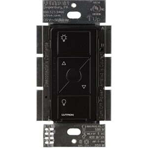 lutron caséta smart dimmer switch for elv+ bulbs, 250w led, pd-5ne-bl, black