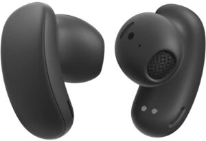 studio nod wireless earbuds with personalized anc, freenod pro wingtips for sports, deep bass, comfortable fit, touch contro, dark grey, aluminium case, 24h playtime