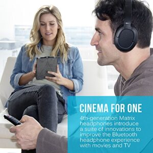 MEE audio Matrix Cinema Bluetooth wireless headphones with aptX Low Latency and CinemaEAR audio enhancement for clearer sound in TV shows and movies (Renewed)