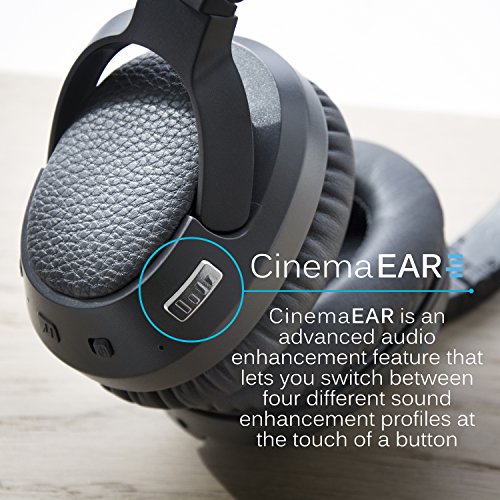 MEE audio Matrix Cinema Bluetooth wireless headphones with aptX Low Latency and CinemaEAR audio enhancement for clearer sound in TV shows and movies (Renewed)